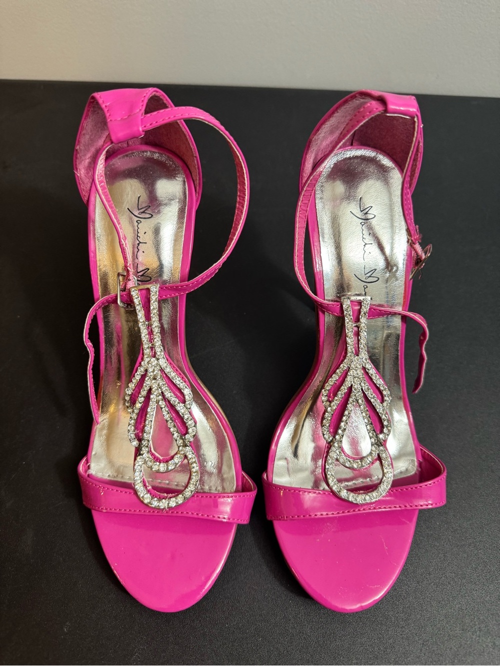 Hot Pink Jeweled Women's Dress Sandals